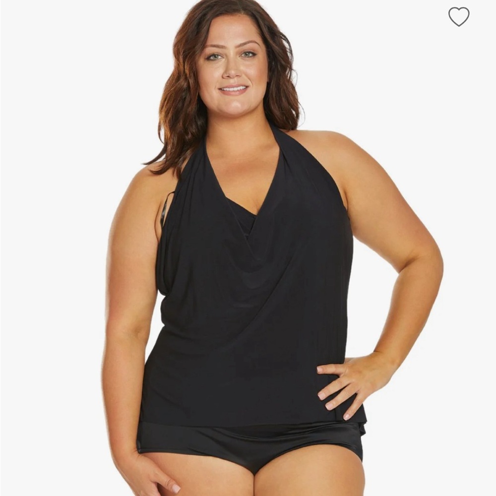 Magicsuit Black Halter Swim Top ONLY